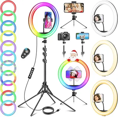 Main Images for 11.5'' Ring Light with Tripod Stand & Phone Holder Tall