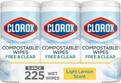 Main Images for Clorox Free & Clear Compostable Cleaning Wipes