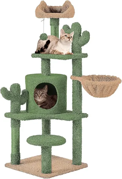 Main Images for Yaheetech 135 cm Cactus Cat Tree w/Scratching Posts & Condo