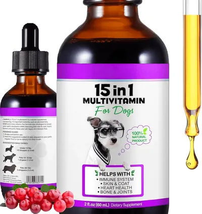 Main Images for 15 in 1 Dog Multivitamin Drops for Dogs