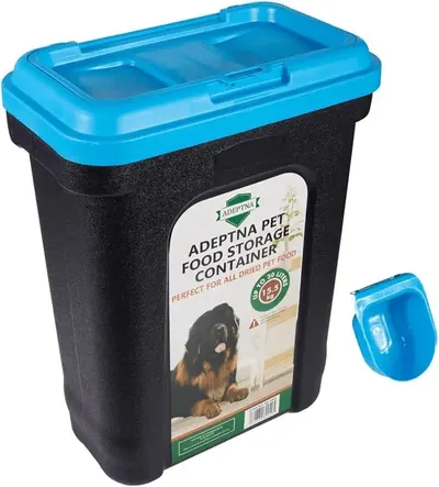 Main Images for ADEPTNA Large 30L Pet Food Storage Container Flip Top Locking System with Integrated Scoop