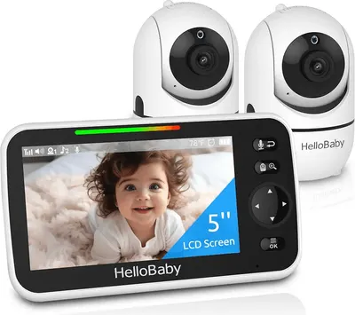 Main Images for HelloBaby Upgrade 5’’ Baby Monitor with 26-Hour Battery