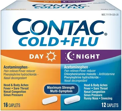 Main Images for Contac Non-Drowsy Day & Multi-Symptom Night Cold & Flu Medicine