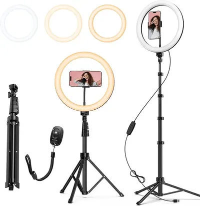 Main Images for ATUMTEK 12" Selfie Ring Light with 63" Extendable Tripod Stand