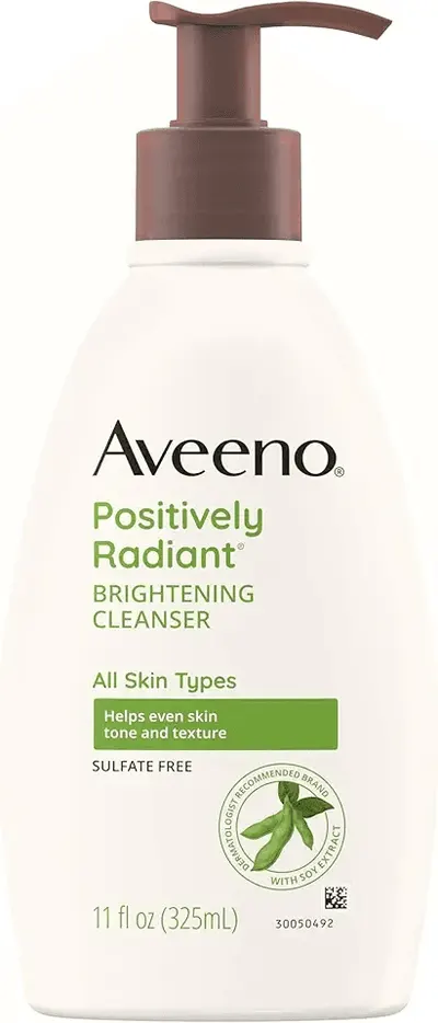 Main Images for Aveeno Positively Radiant Brightening Facial Cleanser for Sensitive Skin