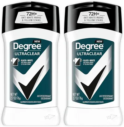 Main Images for Degree Men UltraClear Antiperspirant Deodorant Black+White 2 Count 72-Hour Sweat & Odor…