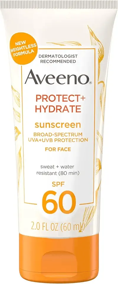 Main Images for Aveeno Protect + Hydrate Sunscreen Moisturizing Face Lotion with Broad Spectrum SPF 60…