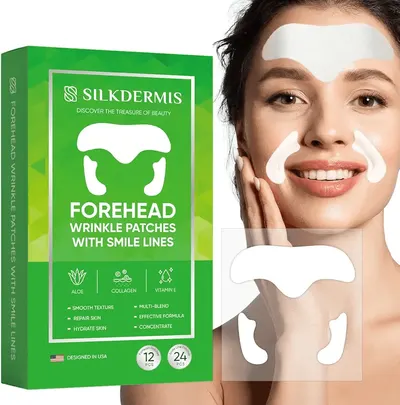 Main Images for SILKDERMIS Forehead Wrinkle Patches and Smile Line (130 g (Pack of 1))
