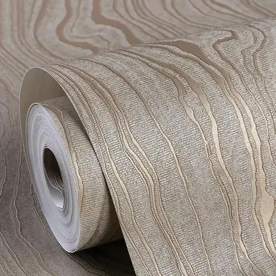 Main Images for Flarnadox Gold Khaki Wood Peel and Stick Wallpaper Stripe