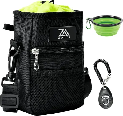 Main Images for ZAIFI Dog Training Treat Pouch with Clicker & Collapsible Bowl