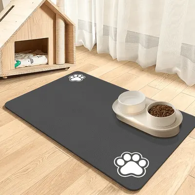 Main Images for Pet Feeding Mat Cat Food Mat Dog Food Mat Super Water Absorbent Pet Mats for Food &…