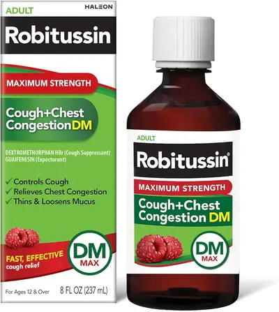 Main Images for Robitussin Adult Maximum Strength Cough + Chest Congestion DM Max (8 fl. oz. Bottle)