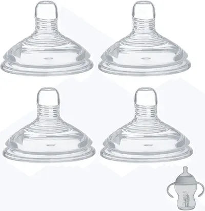 Main Images for 4 Pack Bottle Nipples Compatible with Tommee Tippee Natural Bottle