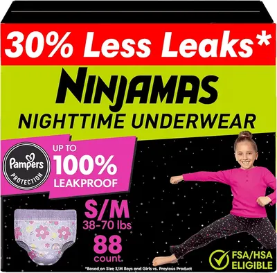 Main Images for Ninjamas Girls Bedwetting Nighttime Underwear
