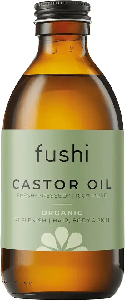 Main Images for Fushi Organic Castor Oil 250ml Glass Bottle 100% Pure Cold & Fresh-Pressed For Dry Skin…
