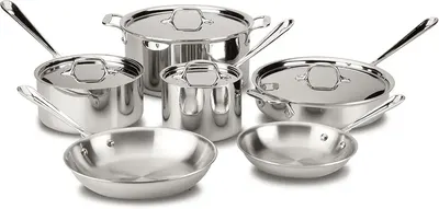 Main Images for All-Clad D3 3-Ply Stainless Steel Cookware Set 10 Piece