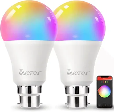 Main Images for Avatar Controls Smart Bulb Alexa Light Bulbs B22 Bayonet