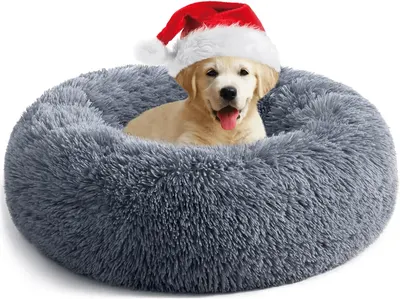 Main Images for YOJOGEE Calming Donut Dog Bed for Medium Small Dogs Cats