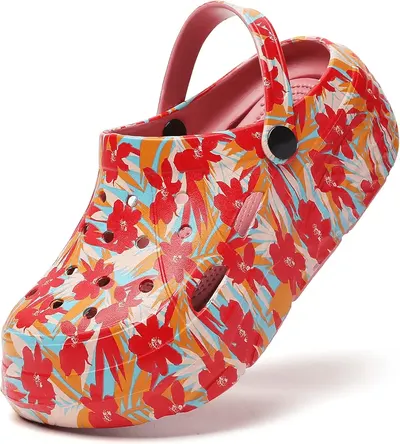 Main Images for XJITIGER Platform Graphic Clogs for Women: Summer Garden Shoes