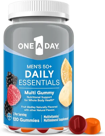 Main Images for One A Day Men’s 50+ Daily Essentials Multivitamin Gummies