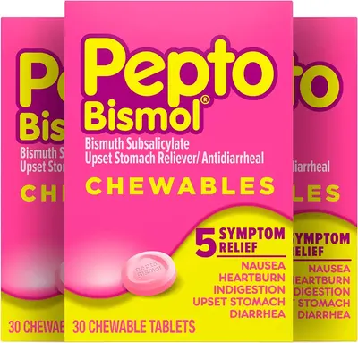 Main Images for Pepto Bismol Chewable Tablets for Nausea