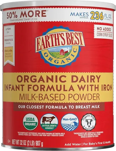 Main Images for Earth's Best Organic Baby Formula for Babies 0-12 Months