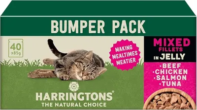 Main Images for Harringtons Complete Wet Pouch Grain Free Hypoallergenic Adult Cat Food Mixed in Jelly…