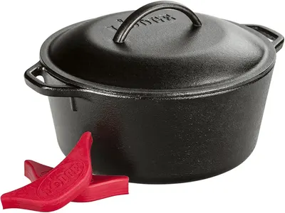 Main Images for Lodge L8DOL3HH41PLT Cast Iron Dutch Oven with Handle Holders