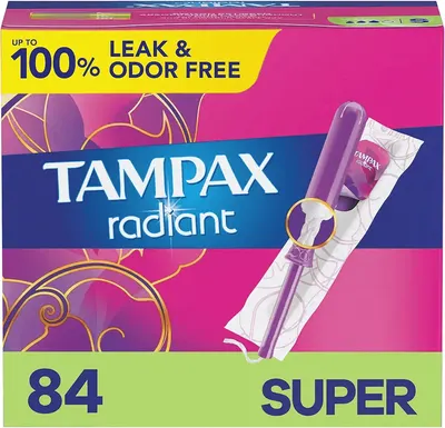 Main Images for Tampax Radiant Tampons With Leakguard Braid