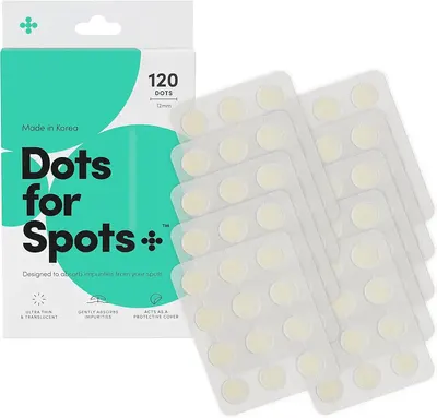 Main Images for Dots for Spots Pimple Patches- Pack of 120 Translucent Hydrocolloid Spot Patch Treatment…