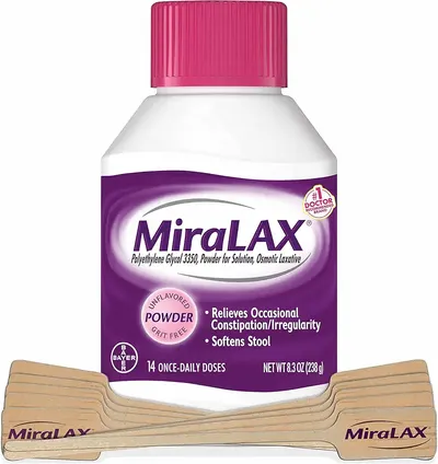 Main Images for MiraLAX Gentle Constipation Relief Laxative Powder with Stirrer