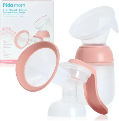 Main Images for Frida Mom 2-in-1 Manual Breast Pump with Hands-Free Silicone Suction Cup