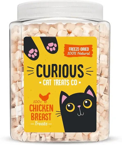 Main Images for 1 lb Freeze Dried Chicken Breast Cat Treats 100% Natural Chicken Nibbles Allergen-Free &…