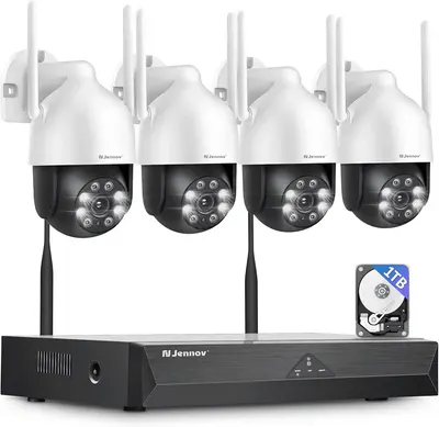 Main Images for Jennov 【5MP+360°PTZ】 Wireless Security Camera System