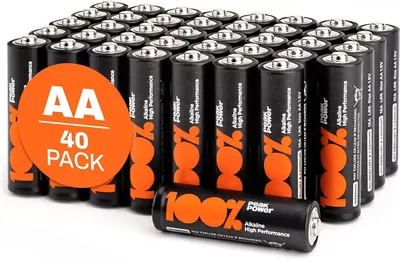 Main Images for AA Batteries pack of 40 by PeakPower 10Year Shelf life & Ideal for everyday devices