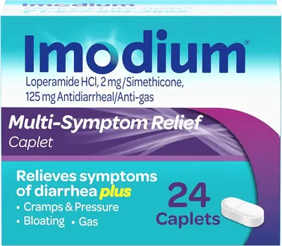 Main Images for Imodium Multi-Symptom Relief Caplets with Loperamide Hydrochloride & Simethicone