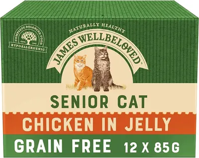Main Images for James Wellbeloved Senior Grain-Free Chicken in Jelly 12 Pouches