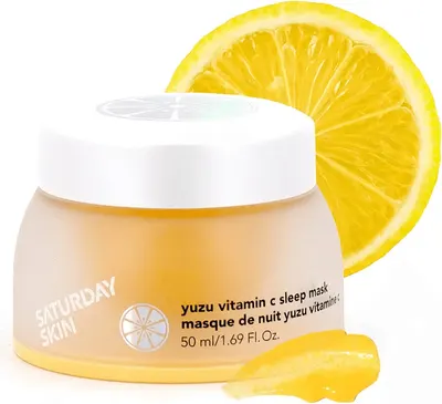 Main Images for Saturday Skin Yuzu Vitamin C Sleep Overnight Face Mask Skin Care Retinol Niacinamide…