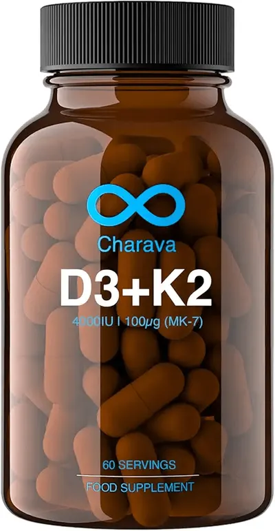 Main Images for Charava Vitamin D3 + K2 Capsules (Vegan)
