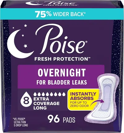 Main Images for Poise Overnight Incontinence & Postpartum Pads for Bladder Leaks