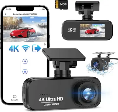 Main Images for DYNACAM Dash Cam Front and Rear 4K+1080P