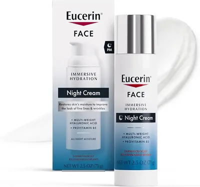 Main Images for Eucerin Face Immersive Hydration Night Cream with Hyaluronic Acid and Provitamin B5