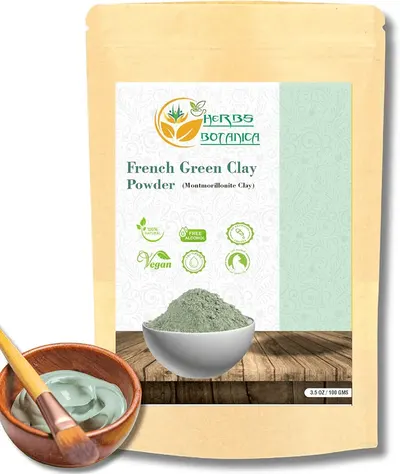 Main Images for Herbs Botanica French Green Clay Powder Montmorillonite Clay Skin Softening Mask