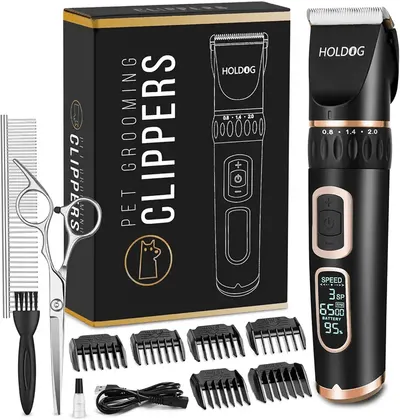 Main Images for Dog Clippers Professional Heavy Duty Dog Grooming Clipper 3-Speed Low Noise High Power…