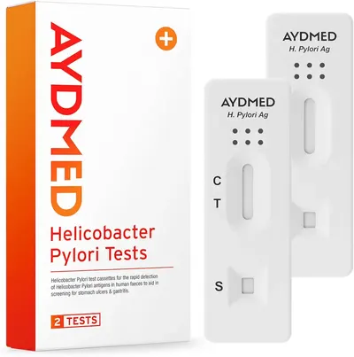 Main Images for 2 x AYDMED Helicobacter Pylori Tests