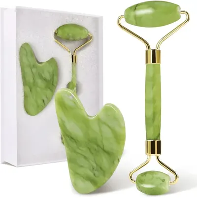 Main Images for GUGUG Gua Sha and Jade Roller Set