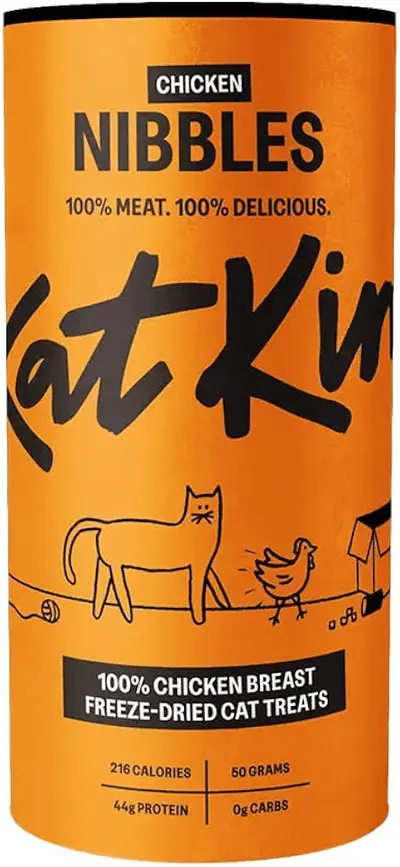 Main Images for KatKin Chicken Nibbles (50g Tube): 100% Breast Freeze-Dried Cat Treats