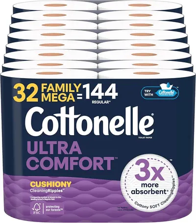 Main Images for Cottonelle Ultra Comfort Toilet Paper with Cushiony CleaningRipples Texture