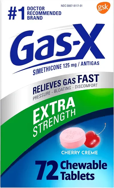Main Images for Gas-X Extra Strength Chewable Gas Relief Tablets with Simethicone 125 mg for Bloating…
