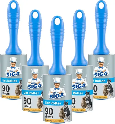 Main Images for MR.SIGA Extra Sticky Lint Roller Pet Hair Remover with Easy Tear Sheets